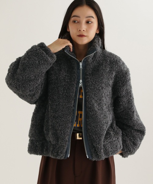 studio CLIP(スタディオクリップ)の「【daily CLIP】テディブルゾン(ブルゾン・レディース・チャコール/ブラウン・FREE)」の3枚目の写真