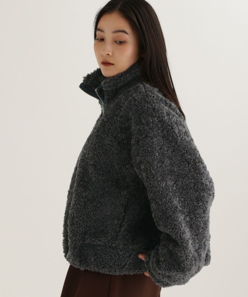 studio CLIP(スタディオクリップ)の「【daily CLIP】テディブルゾン(ブルゾン・レディース・チャコール/ブラウン・FREE)」の5枚目の写真