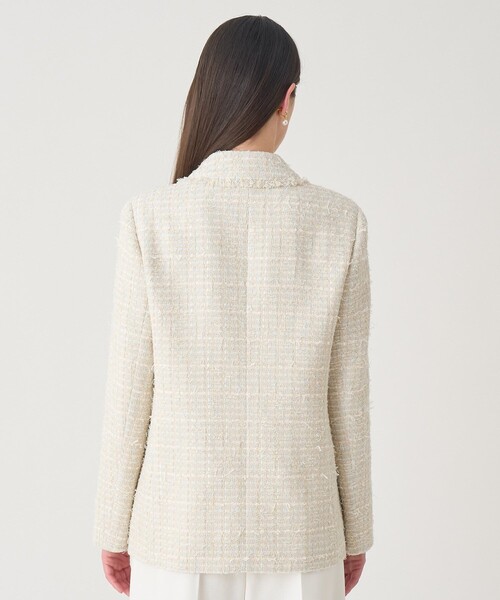 ANAYI（アナイ）の「【Eternal Line 2026】ミックスツイードダブル ジャケット（テーラードジャケット・レディース・ブルー系その他/ネイビー/ピンク・36/38/34）」の6枚目の写真