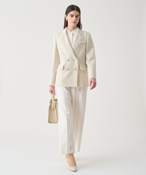 ANAYI（アナイ）の「【Eternal Line 2026】ミックスツイードダブル ジャケット（テーラードジャケット・レディース・ブルー系その他/ネイビー/ピンク・36/38/34）」の7枚目の写真