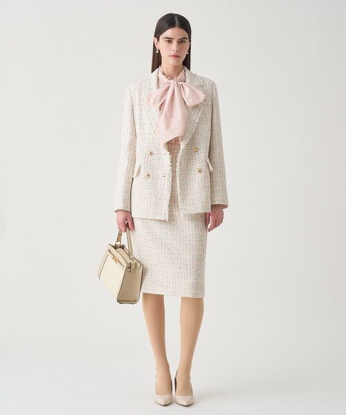 ANAYI（アナイ）の「【Eternal Line 2026】ミックスツイードダブル ジャケット（テーラードジャケット・レディース・ブルー系その他/ネイビー/ピンク・36/38/34）」の15枚目の写真