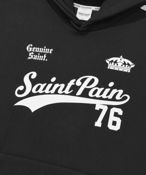 SAINTPAIN(セイントペイン)の「SPチームリーグフード-ブラック(パーカー・レディース・その他・LARGE/MEDIUM/SMALL)」の4枚目の写真