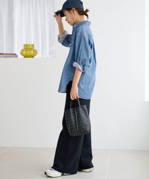 JOURNAL STANDARD relume（ジャーナルスタンダード　レリューム）の「《追加4》9oz デニムワークシャツ（シャツ/ブラウス・レディース・ネイビー/ブルー・FREE）」の20枚目の写真