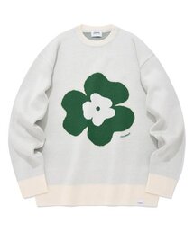 クローバークルーネックニットアイボリー
