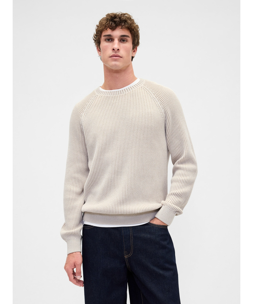 GAP(ギャップ)の「クラシック ラグラン クルーネックセーター(ニット/セーター・メンズ・ピンク/グリーン/グレー/ブルー・XS/S/M/L/XL)」の2枚目の写真