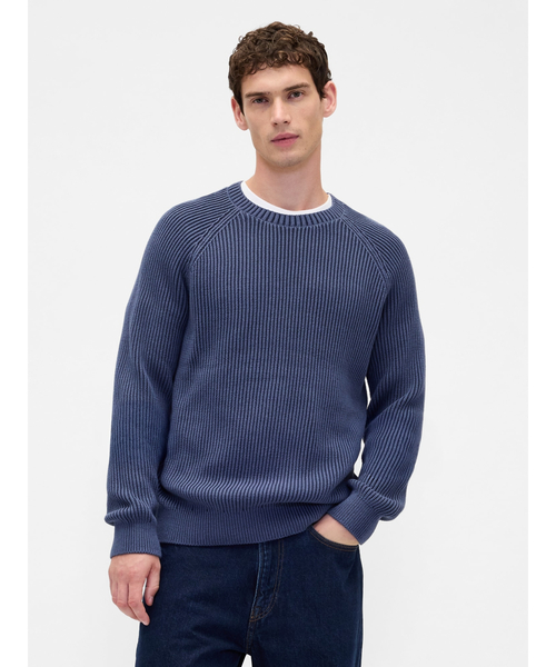 GAP(ギャップ)の「クラシック ラグラン クルーネックセーター(ニット/セーター・メンズ・ピンク/グリーン/グレー/ブルー・XS/S/M/L/XL)」の4枚目の写真