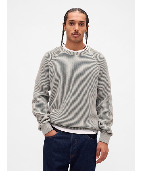 GAP(ギャップ)の「クラシック ラグラン クルーネックセーター(ニット/セーター・メンズ・ピンク/グリーン/グレー/ブルー・XS/S/M/L/XL)」の3枚目の写真