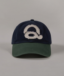 QS（キュース）の「Washed Logo Ball Cap (Navy/Green)（キャップ）」