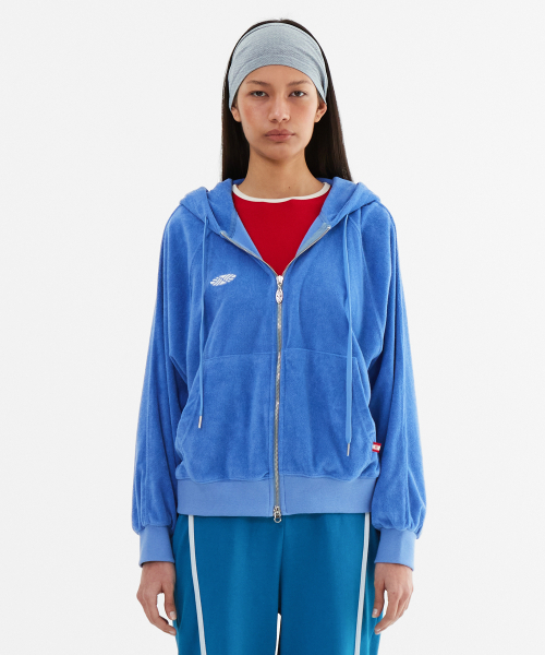 MENASOO(ミナス)の「Terry Raglan Hooded Zip Up_Blue(パーカー・レディース・ブルー・F)」の17枚目の写真