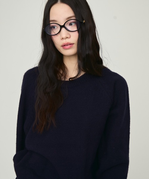 NUJOH(ヌゾ)の「Soft Loose Fit Basic Knit / ソフトルーズフィットベーシックニット(ニット/セーター・レディース・ネイビー/グリーン/ライトベージュ/グレー/インディゴブルー/ピンク/ラベンダー・FREE)」の13枚目の写真