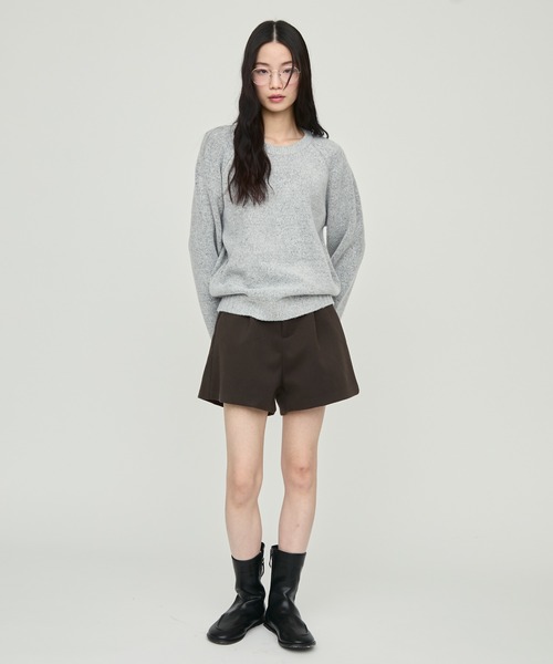 NUJOH(ヌゾ)の「Soft Loose Fit Basic Knit / ソフトルーズフィットベーシックニット(ニット/セーター・レディース・ネイビー/グリーン/ライトベージュ/グレー/インディゴブルー/ピンク/ラベンダー・FREE)」の18枚目の写真