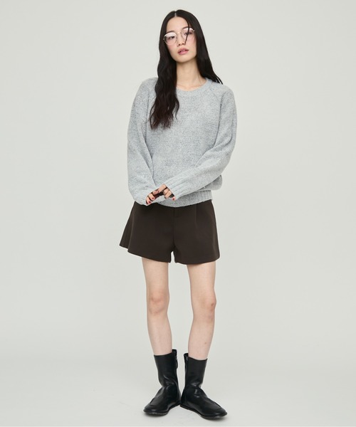 NUJOH(ヌゾ)の「Soft Loose Fit Basic Knit / ソフトルーズフィットベーシックニット(ニット/セーター・レディース・ネイビー/グリーン/ライトベージュ/グレー/インディゴブルー/ピンク/ラベンダー・FREE)」の19枚目の写真