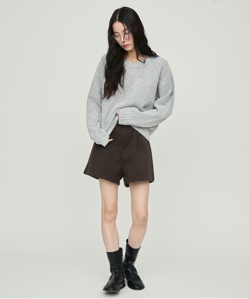NUJOH(ヌゾ)の「Soft Loose Fit Basic Knit / ソフトルーズフィットベーシックニット(ニット/セーター・レディース・ネイビー/グリーン/ライトベージュ/グレー/インディゴブルー/ピンク/ラベンダー・FREE)」の20枚目の写真