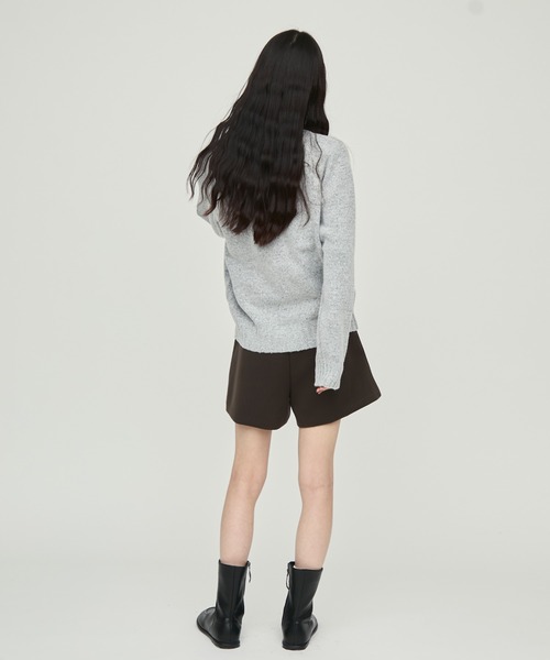 NUJOH(ヌゾ)の「Soft Loose Fit Basic Knit / ソフトルーズフィットベーシックニット(ニット/セーター・レディース・ネイビー/グリーン/ライトベージュ/グレー/インディゴブルー/ピンク/ラベンダー・FREE)」の22枚目の写真