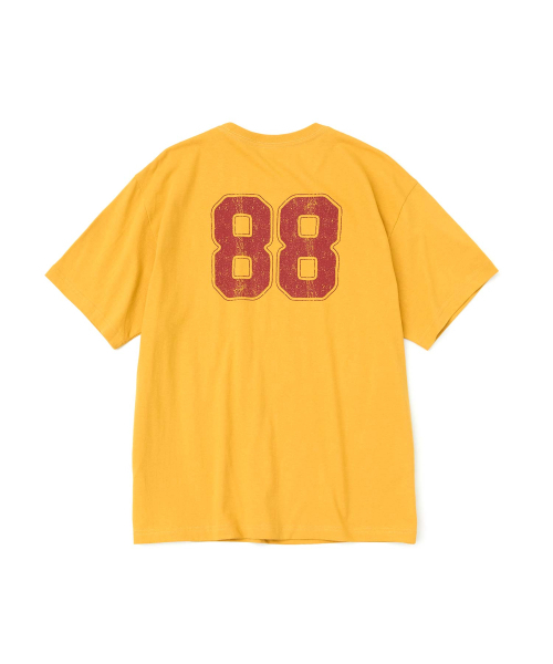 WMC(ダブリューエムシー)の「バックナンバーTシャツ_YELLOW(Tシャツ/カットソー・メンズ・イエロー・MEDIUM/LARGE/X-LARGE)」の1枚目の写真