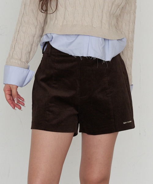 RAY CASSIN（レイカズン）の「コーデュロイマイクロショーツ（その他パンツ・レディース・ブラック/カーキ/ブラウン・FREE）」の2枚目の写真
