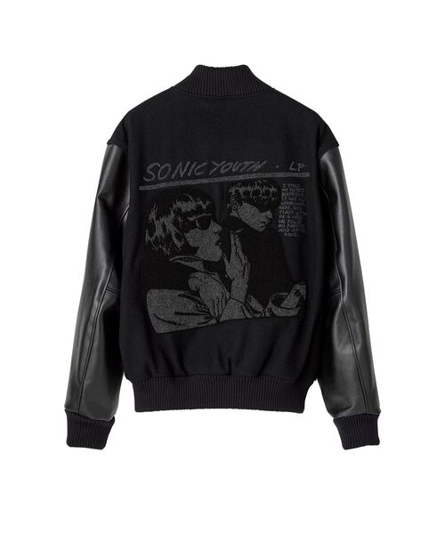 HYSTERIC GLAMOUR(ヒステリックグラマー)の「SONIC YOUTH/GOO COVER スタジャン(ブルゾン・メンズ・ブラック・SMALL/MEDIUM/LARGE/X-LARGE)」の2枚目の写真