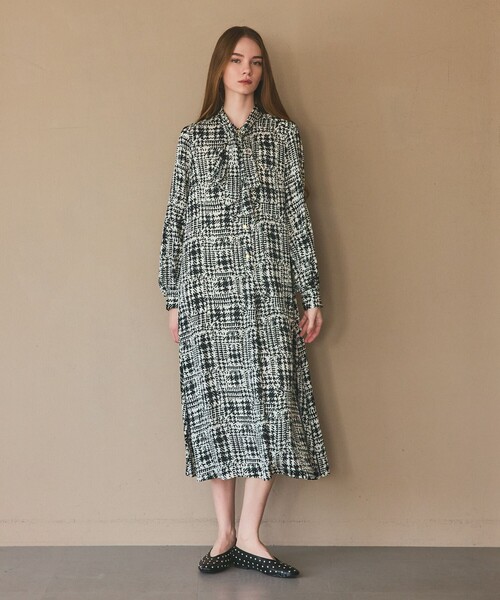 チェックプリントボウ付ワンピース（ワンピース）｜GRACE CLASS