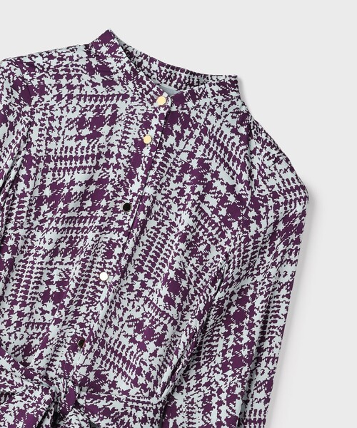 チェックプリントボウ付ワンピース（ワンピース）｜GRACE CLASS