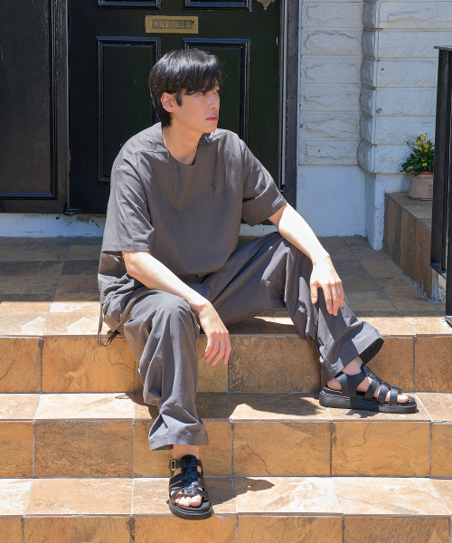 SHOEHI（シューハイ）の「[ムシンサ単独] レオフィッシャーマンサンダル (2Colors)_S7524（サンダル・メンズ・ホワイト/ブラック・SMALL/MEDIUM/LARGE）」の3枚目の写真