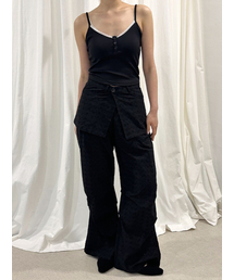 MOIFAIRE（モイフェア）の「FLOWER LACE LAYERED PANTS / BLACK（その他パンツ・レディース）」