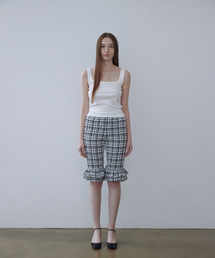 TWENTY FOUR T（トゥエンティフォーティ）の「Checked Frill Biker Shorts（その他パンツ）」