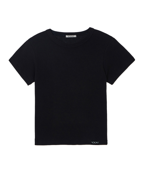 VOONT(ブント)の「VT Basic Tee (BLACK)(Tシャツ/カットソー・レディース・ブラック・SMALL/MEDIUM)」の1枚目の写真