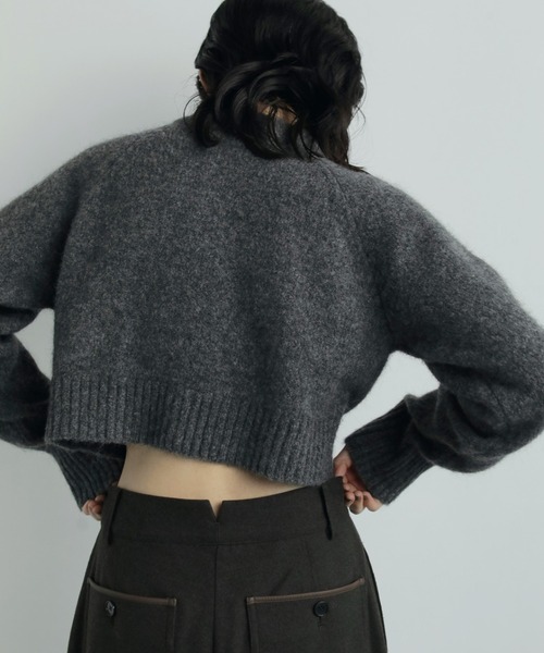 anuke（アンヌーク）の「Melange Knit Cardigan（カーディガン/ボレロ・レディース・イエロー/チャコールグレー・FREE）」の5枚目の写真