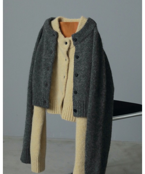 【最安値】anuke Melange Knit Cardigan 最安値】anuke Melange Knit Cardigan