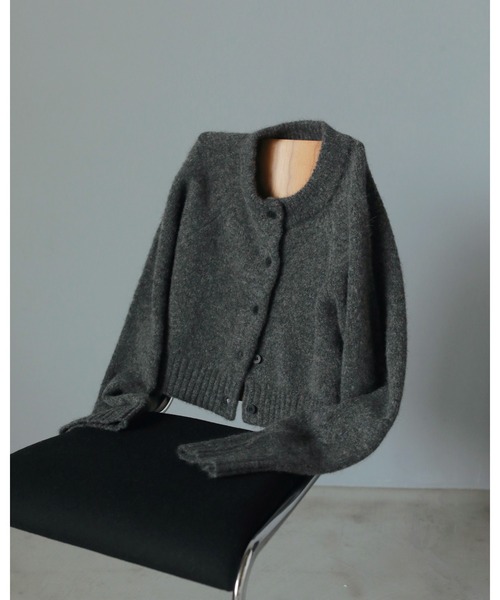 anuke（アンヌーク）の「Melange Knit Cardigan（カーディガン/ボレロ・レディース・イエロー/チャコールグレー・FREE）」の13枚目の写真