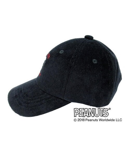 SNOOPY（スヌーピー）の「スヌーピー コールテン ワンポイントCAP ブラック TOMO（キャップ・レディース・マルチ・FREE）」の2枚目の写真