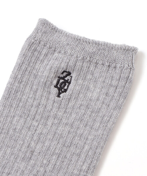 ZIDDY（ジディ）の「【 ニコ☆プチ 掲載 】ロゴ刺しゅうリブソックス(19~24cm)（ソックス/靴下・キッズ・グレー/ブラック・21.0cm/24.0cm）」の7枚目の写真