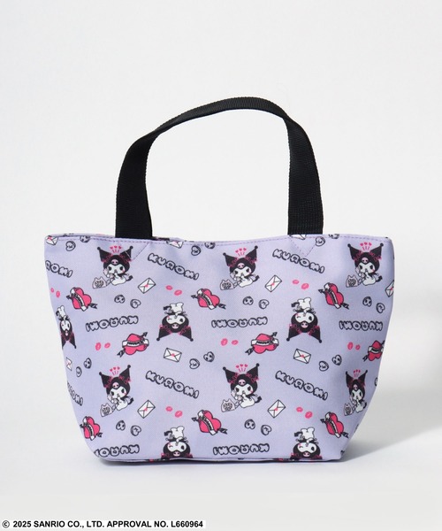 sanrio(サンリオ)の「SANRIO(サンリオ)シナモロール・クロミ 総柄プリントミニトートバッグ/ランチバッグ(トートバッグ・レディース・パープル/サックスブルー・FREE)」の2枚目の写真