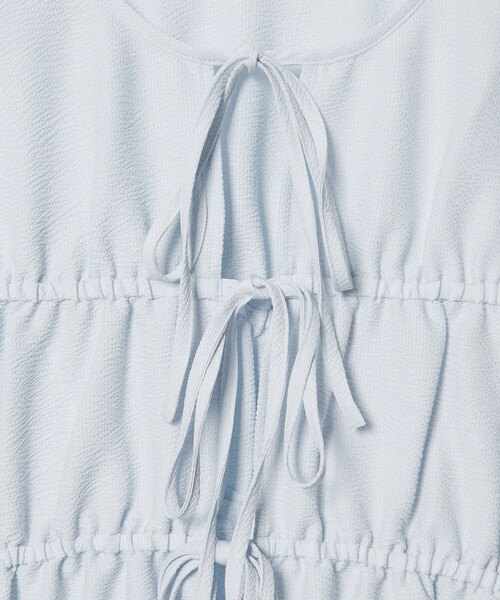 EMMEL REFINES(エメルリファインズ)の「<EMMEL REFINES>EM コードレーン リボンギャザー ブラウス(シャツ/ブラウス・レディース・ブラック/ライトブルー/ホワイト・FREE)」の11枚目の写真