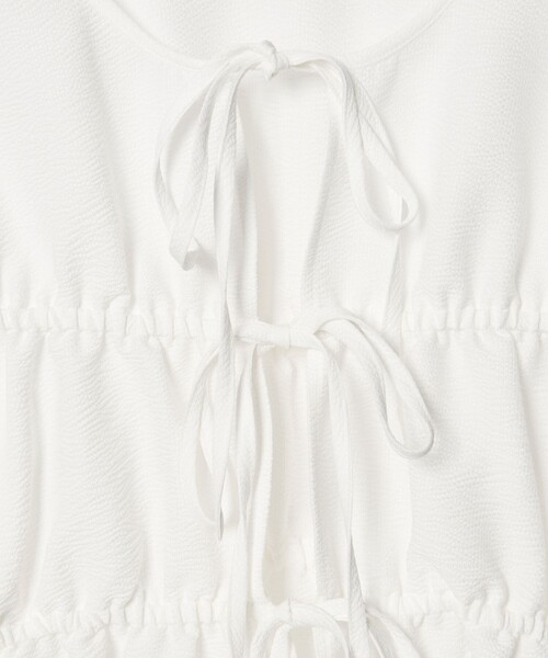 EMMEL REFINES(エメルリファインズ)の「<EMMEL REFINES>EM コードレーン リボンギャザー ブラウス(シャツ/ブラウス・レディース・ブラック/ライトブルー/ホワイト・FREE)」の15枚目の写真