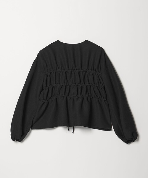 EMMEL REFINES(エメルリファインズ)の「<EMMEL REFINES>EM コードレーン リボンギャザー ブラウス(シャツ/ブラウス・レディース・ブラック/ライトブルー/ホワイト・FREE)」の16枚目の写真