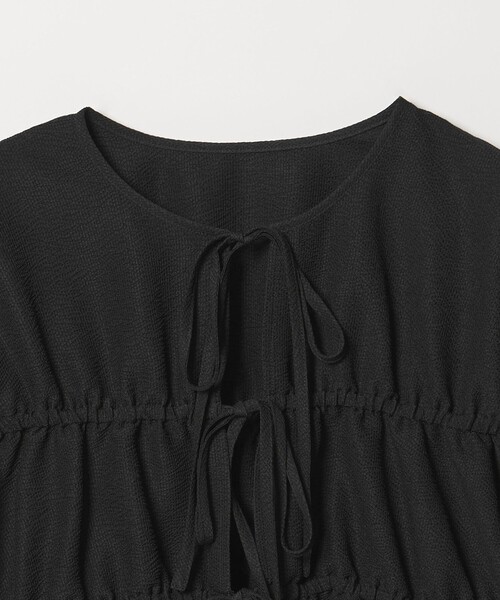 EMMEL REFINES(エメルリファインズ)の「<EMMEL REFINES>EM コードレーン リボンギャザー ブラウス(シャツ/ブラウス・レディース・ブラック/ライトブルー/ホワイト・FREE)」の17枚目の写真