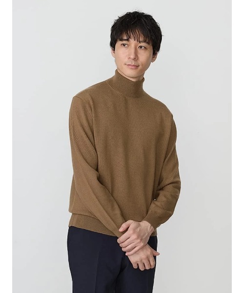 セール】TRANS CONTINENTS BIZニット タートルプルオーバー ブラック