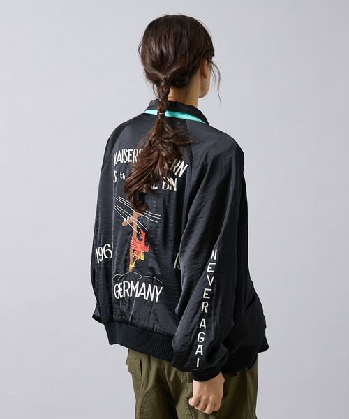 THRIFTY LOOK(スリフティールック)の「【THRIFTY LOOK / スリフティールック】 SOUVENIR GREENLAND BLOUSON /スーベニアジャケット/SATINサテン/VELOURベロア(ブルゾン・メンズ・ブラック系その他/ブラック系その他2・M/L)」の18枚目の写真