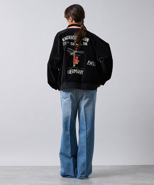 THRIFTY LOOK(スリフティールック)の「【THRIFTY LOOK / スリフティールック】 SOUVENIR GREENLAND BLOUSON /スーベニアジャケット/SATINサテン/VELOURベロア(ブルゾン・メンズ・ブラック系その他/ブラック系その他2・M/L)」の8枚目の写真