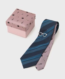 TAKEO KIKUCHI（タケオキクチ）の「【BOXセット】ジェントルマンストライプ ネクタイ×眼鏡型タイバー（ネクタイ）」