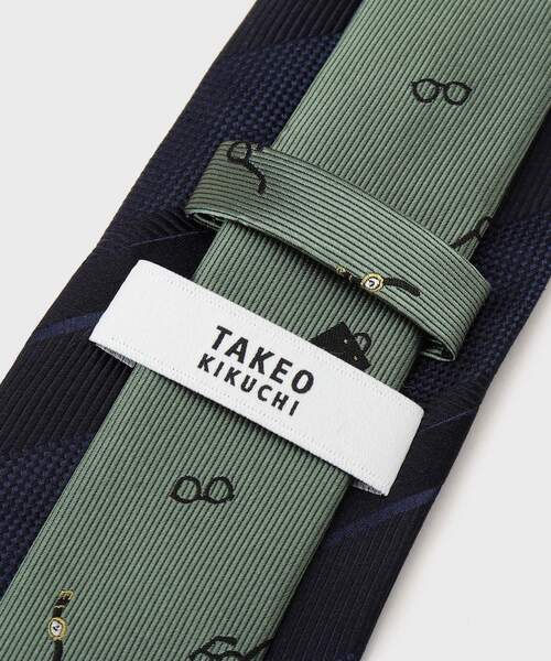 TAKEO KIKUCHI（タケオキクチ）の「【BOXセット】ジェントルマンストライプ ネクタイ×眼鏡型タイバー（ネクタイ・メンズ・ライトグリーン系2/グリーン系その他4/ネイビー系2・00）」の8枚目の写真