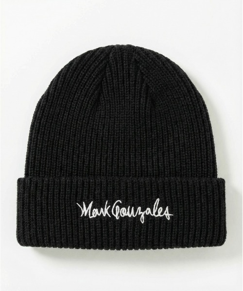 Mark Gonzales(マーク・ゴンザレス)の「Mark Gonzales(マーク ゴンザレス) ワンポイントロゴ ニットキャップ / WEB・直営店限定(ニットキャップ/ビーニー・メンズ・ブラウン/ブラック/カーキ・FREE)」の4枚目の写真