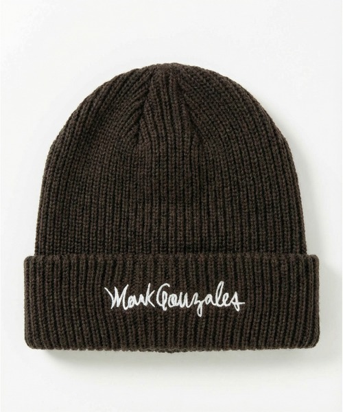 Mark Gonzales(マーク・ゴンザレス)の「Mark Gonzales(マーク ゴンザレス) ワンポイントロゴ ニットキャップ / WEB・直営店限定(ニットキャップ/ビーニー・メンズ・ブラウン/ブラック/カーキ・FREE)」の6枚目の写真
