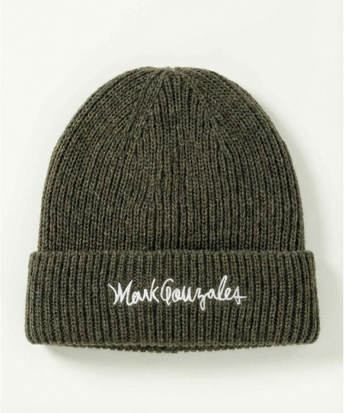 Mark Gonzales(マーク・ゴンザレス)の「Mark Gonzales(マーク ゴンザレス) ワンポイントロゴ ニットキャップ / WEB・直営店限定(ニットキャップ/ビーニー・メンズ・ブラウン/ブラック/カーキ・FREE)」の8枚目の写真