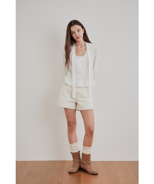 MAGNET ARCHIVE（マグネット アーカイブ）の「Tie Drop Blouse (White)（シャツ/ブラウス・レディース・その他・FREE）」の5枚目の写真