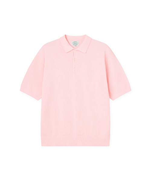 Knitted Cotton Polo Shirt(Pink)