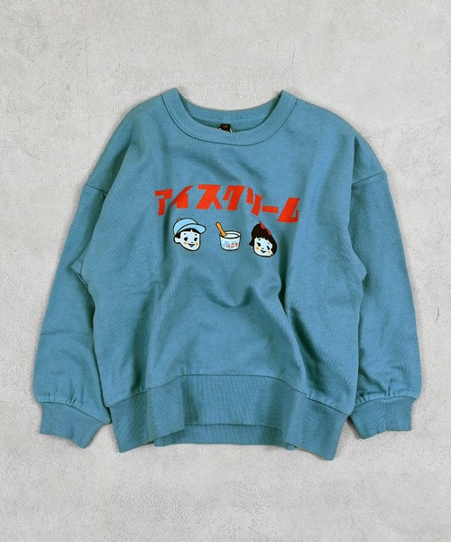 Life Support Products(ライフサポートプロダクツ)の「ジャパニーズプリントトレーナー(スウェット・キッズ・杢グレー/ブルー/エメラルド/オフホワイト/ホワイト系その他/グリーン/レッド/ネイビー/マスタード/チャコール・100/95/90/80/110/150/140/130/120)」の9枚目の写真