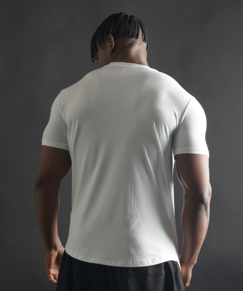 PHERMENON（フェルメノン）の「マッスルフィット 無地 モーダル 半袖Tシャツ [ホワイト]（Tシャツ/カットソー・メンズ・その他・1/2/3）」の2枚目の写真