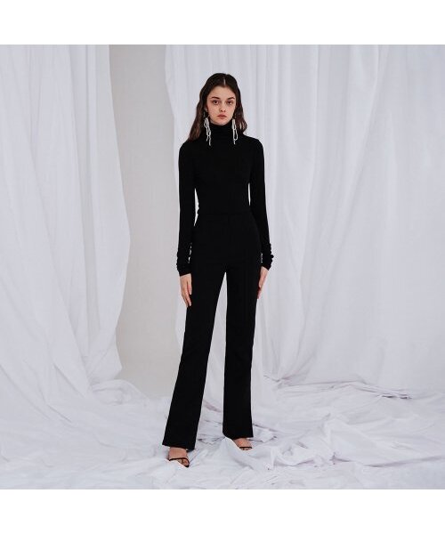 MAKE A TOAST(メイクアトースト)の「SLIT SLIM SLACKS BLACK(スラックス・レディース・ブラック・L)」の1枚目の写真